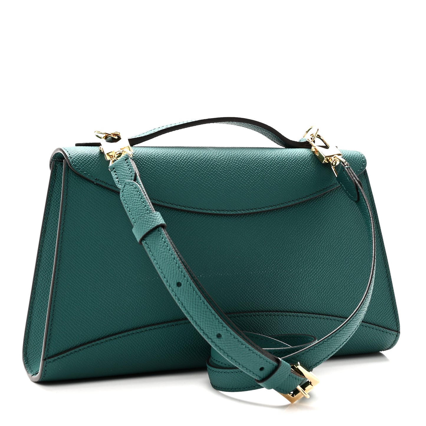Carat Calfskin Gabrielle Clutch Emerald