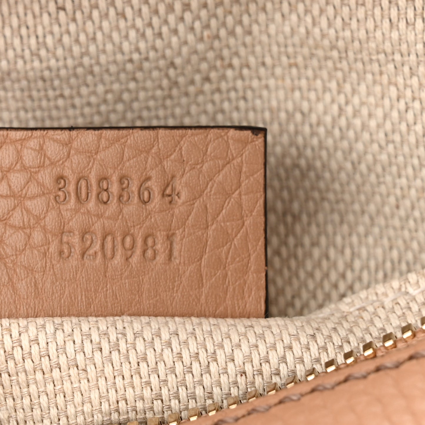 Pebbled Calfskin Small Soho Disco Bag Camelia