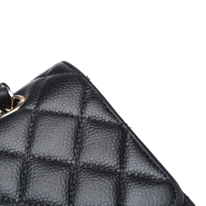 Chanel Caviar Quilted Medium Double Flap Black 33 of 39