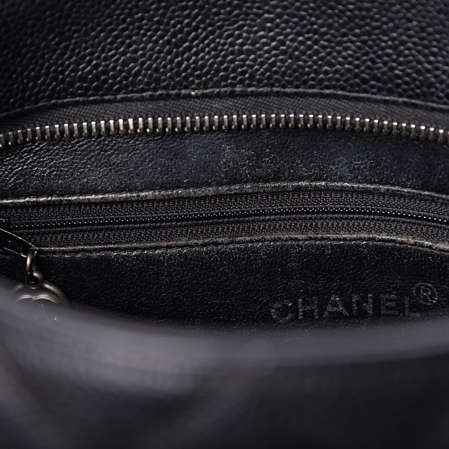 Caviar Quilted Medallion Tote Black