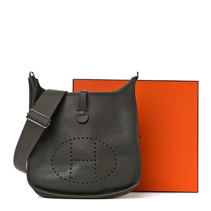 Hermes Taurillon Clemence Evelyne III PM Etain 25 of 25
