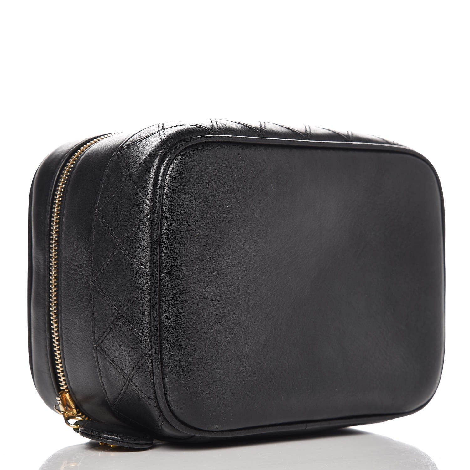 Chanel Lambskin Vanity Cosmetic Case Black 4 of 9