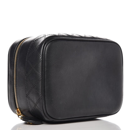 Chanel Lambskin Vanity Cosmetic Case Black 4 of 9