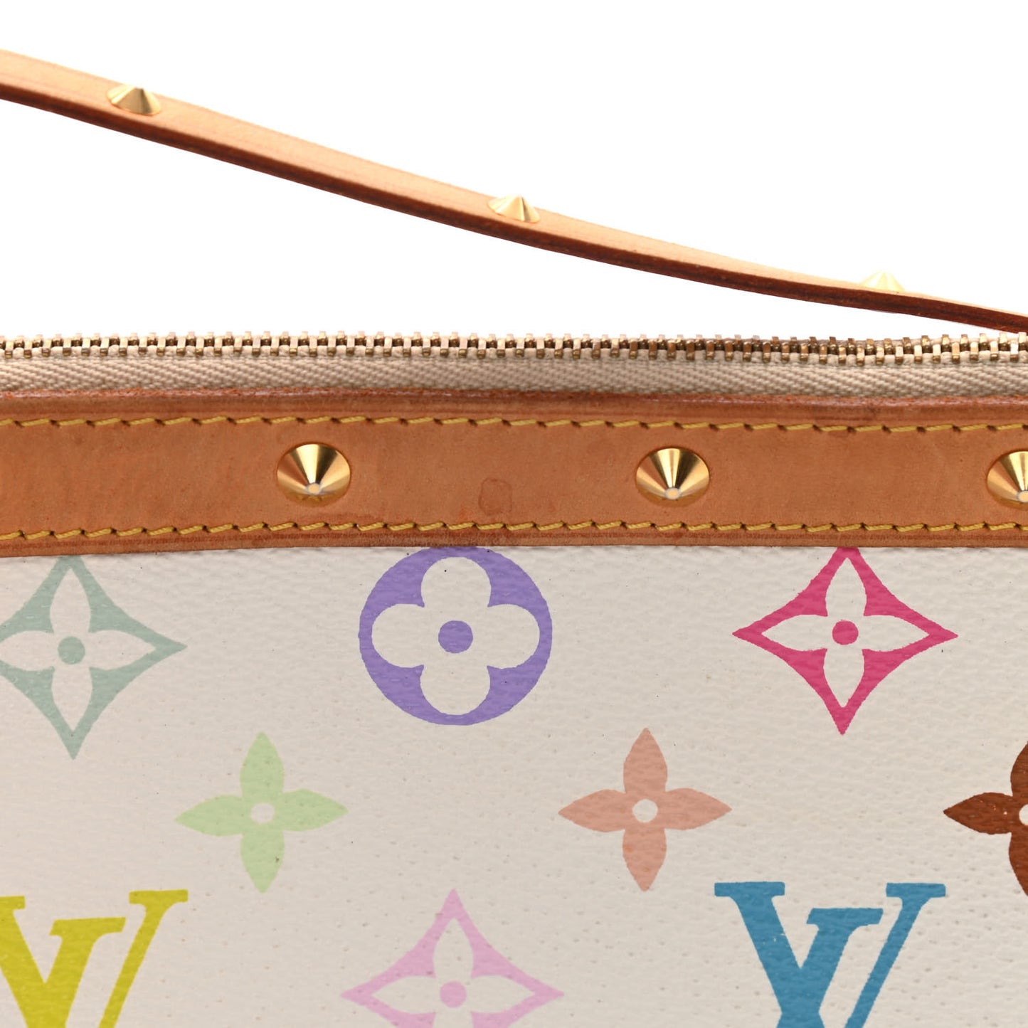 Monogram Multicolor Pochette Accessories White