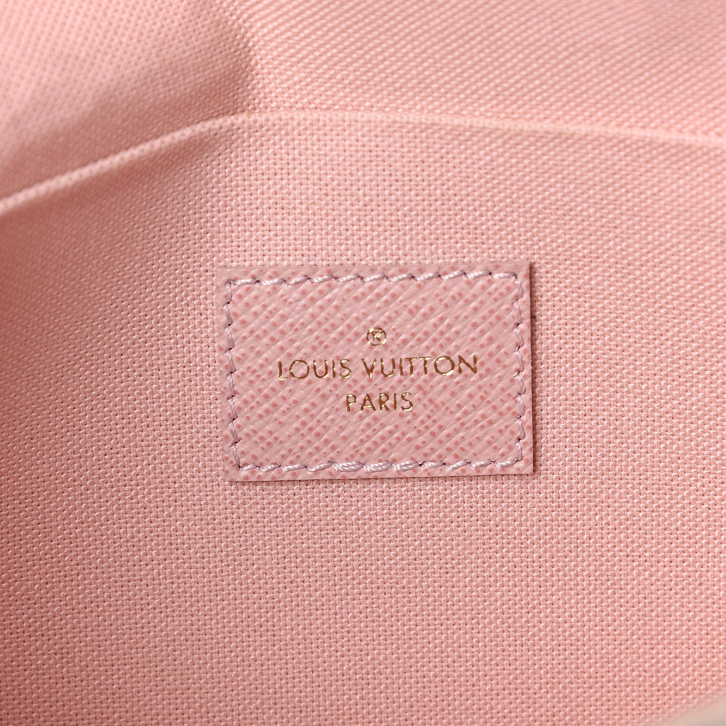 Damier Azur Pochette Felicie Chain Wallet Rose Ballerine