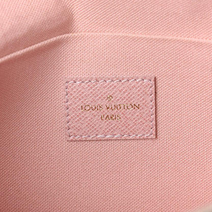 Louis Vuitton Damier Azur Pochette Felicie Chain Wallet Rose Ballerine 6 of 12