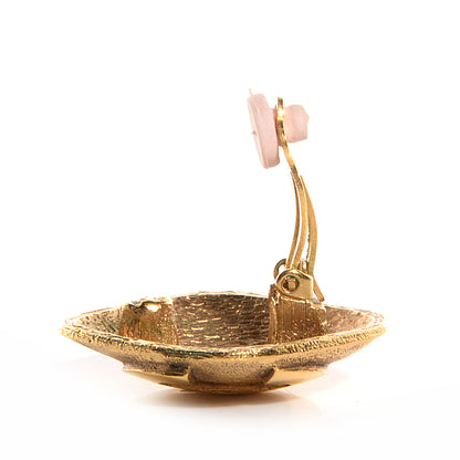 Chanel CC Clip On Earrings Gold 3 of 4