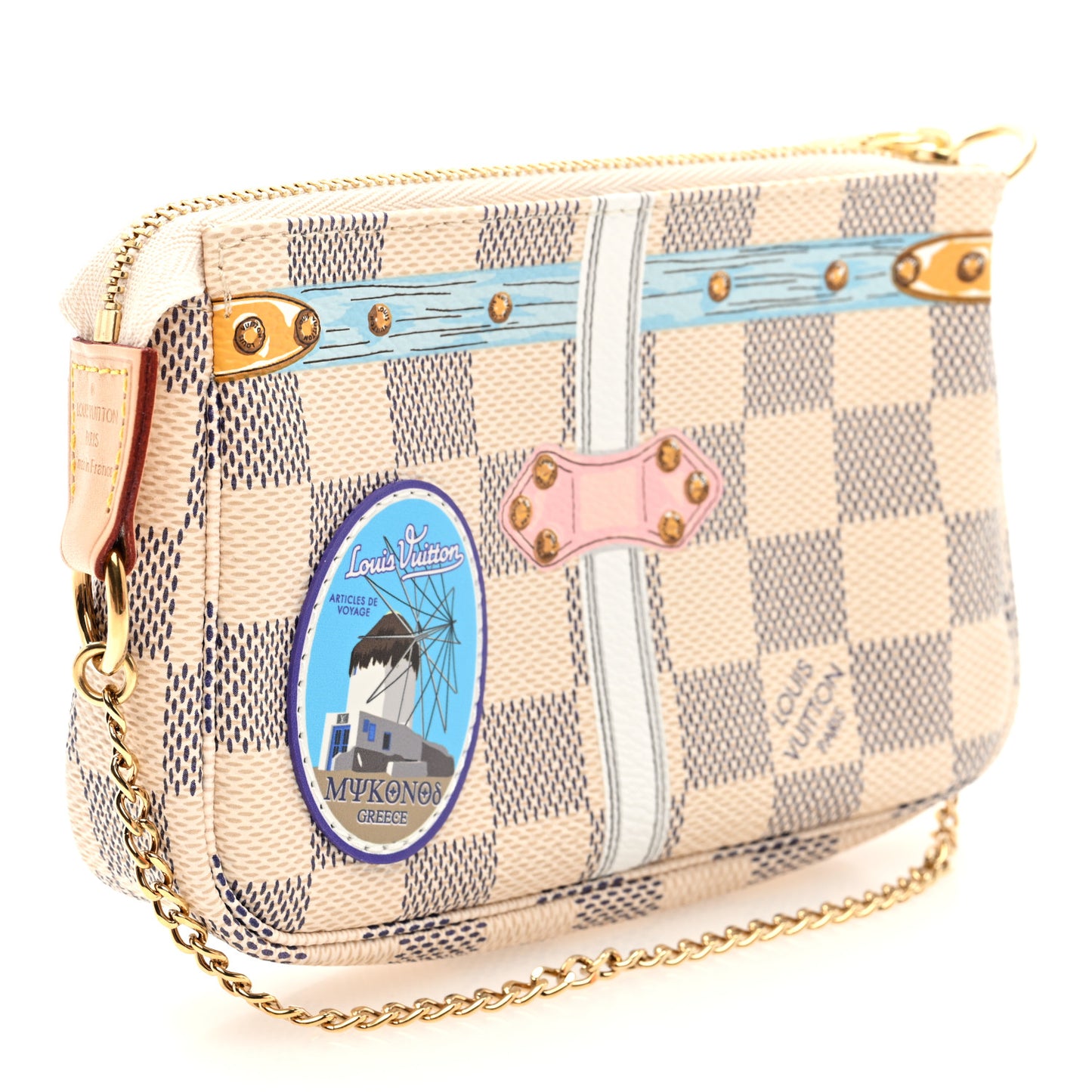 Damier Azur Summer Trunks Mykonos Mini Pochette Accessories