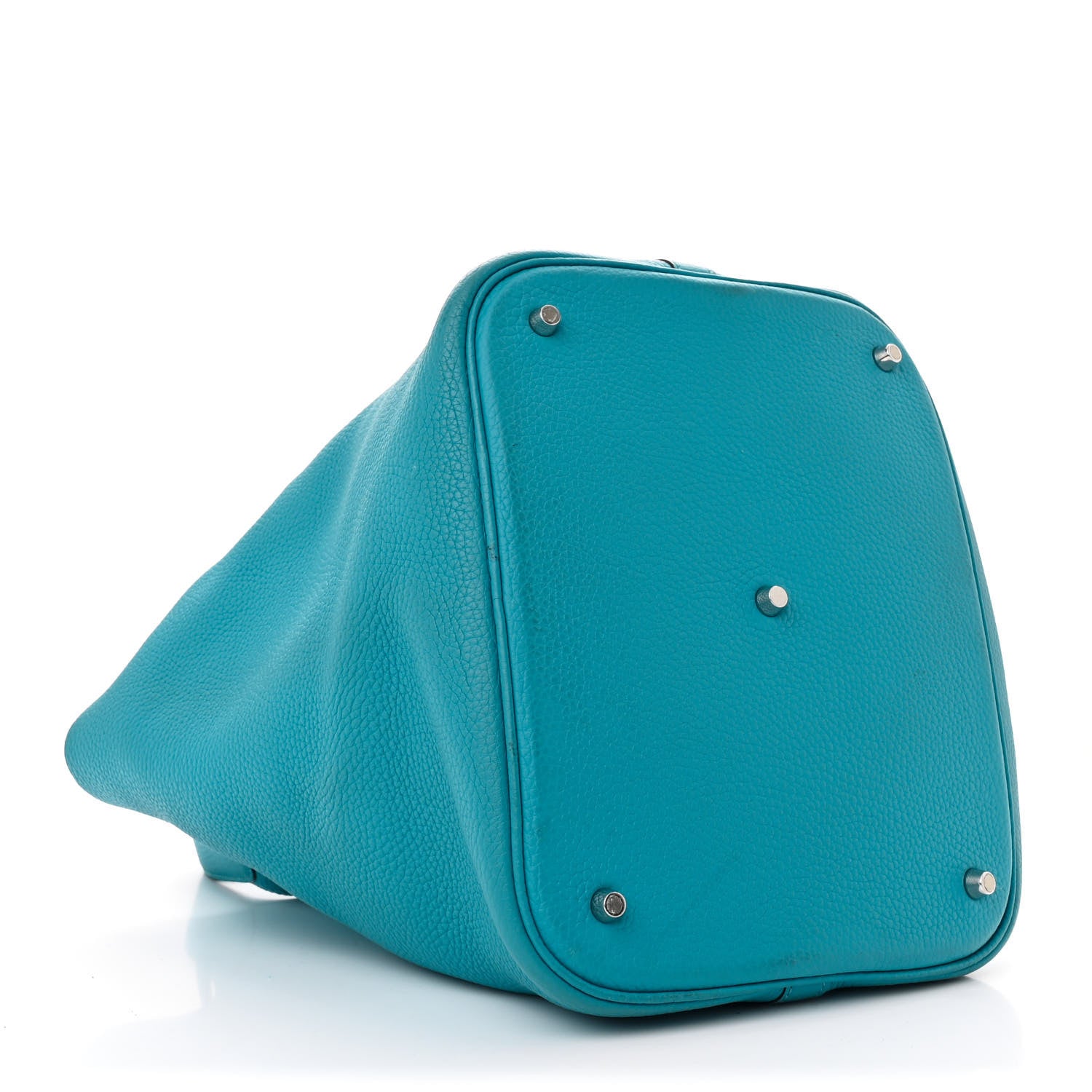 Hermes Taurillon Clemence Picotin Lock 26 GM Turquoise 4 of 14