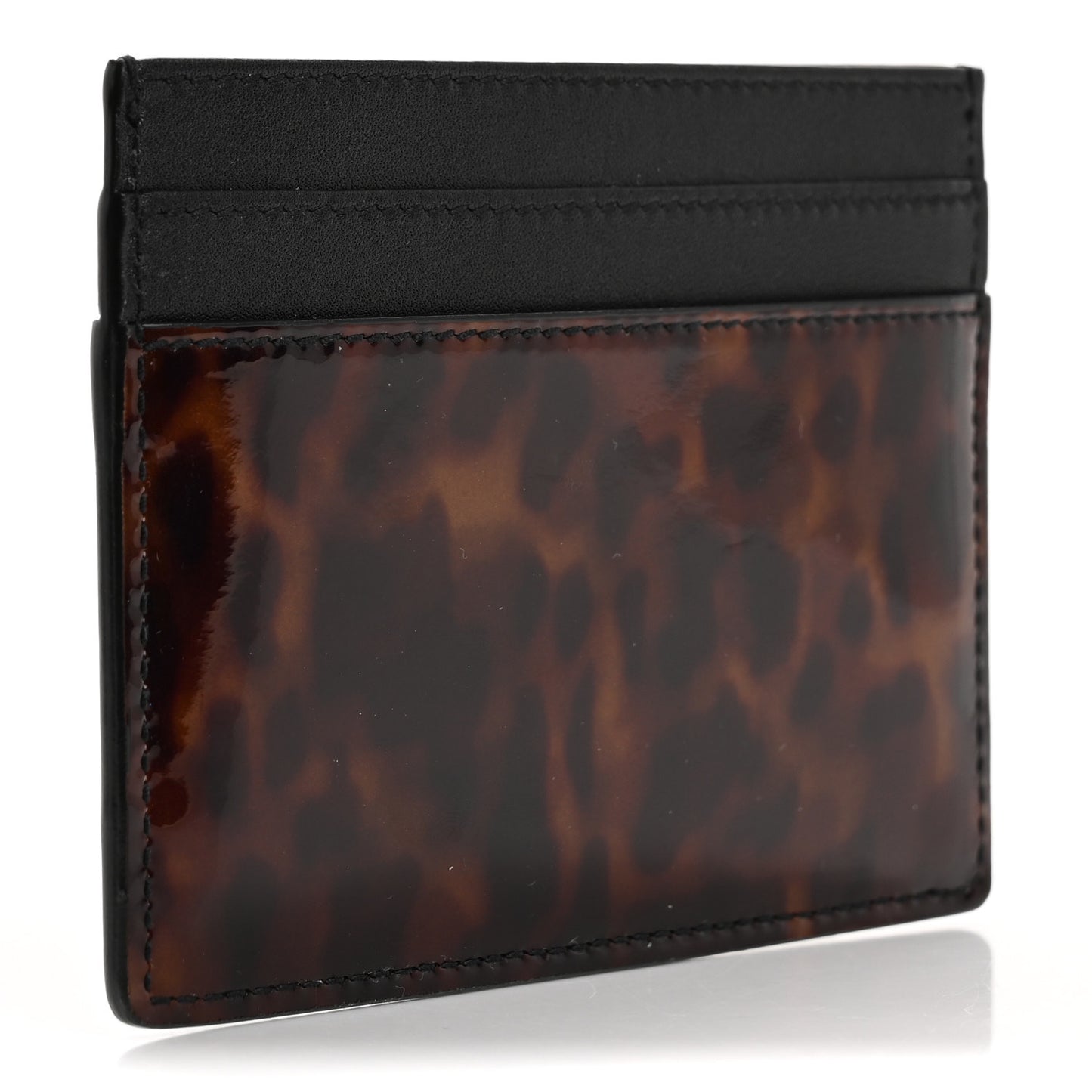Patent Monogram Credit Card Case Tortoiseshell