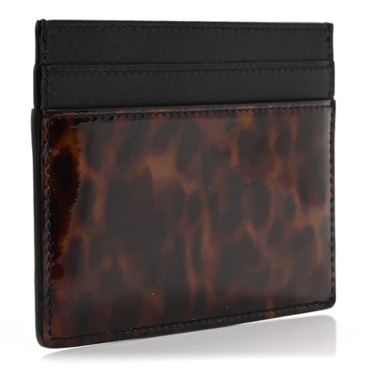 Saint Laurent Patent Monogram Credit Card Case Tortoiseshell 3 of 11