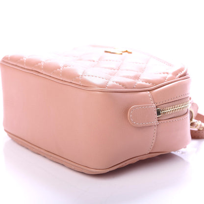 Chanel Calfskin Quilted CC Small Vanity Case Dark Beige 8 of 9