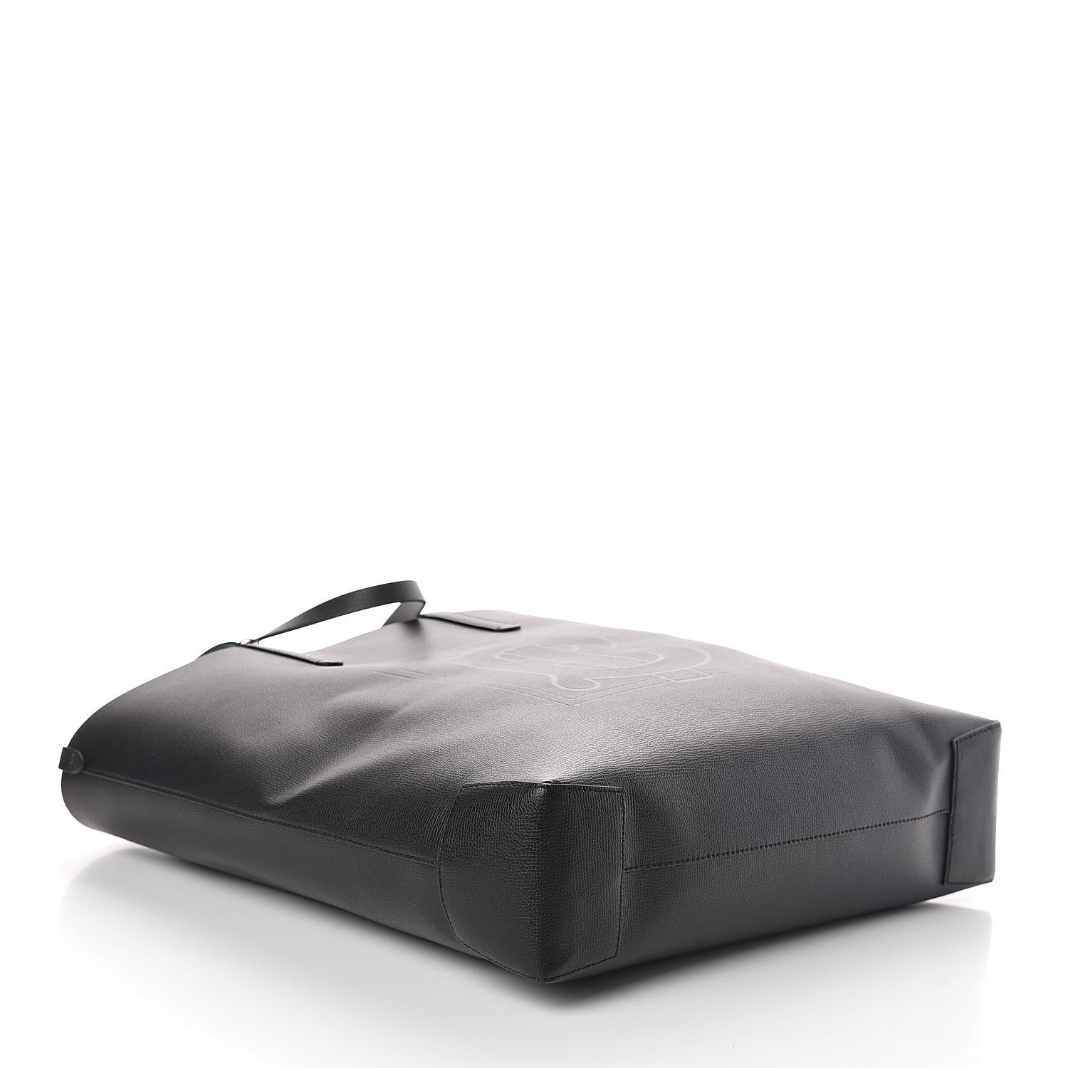 Burberry Calfskin TB Motif Embossed Tote Black 4 of 8