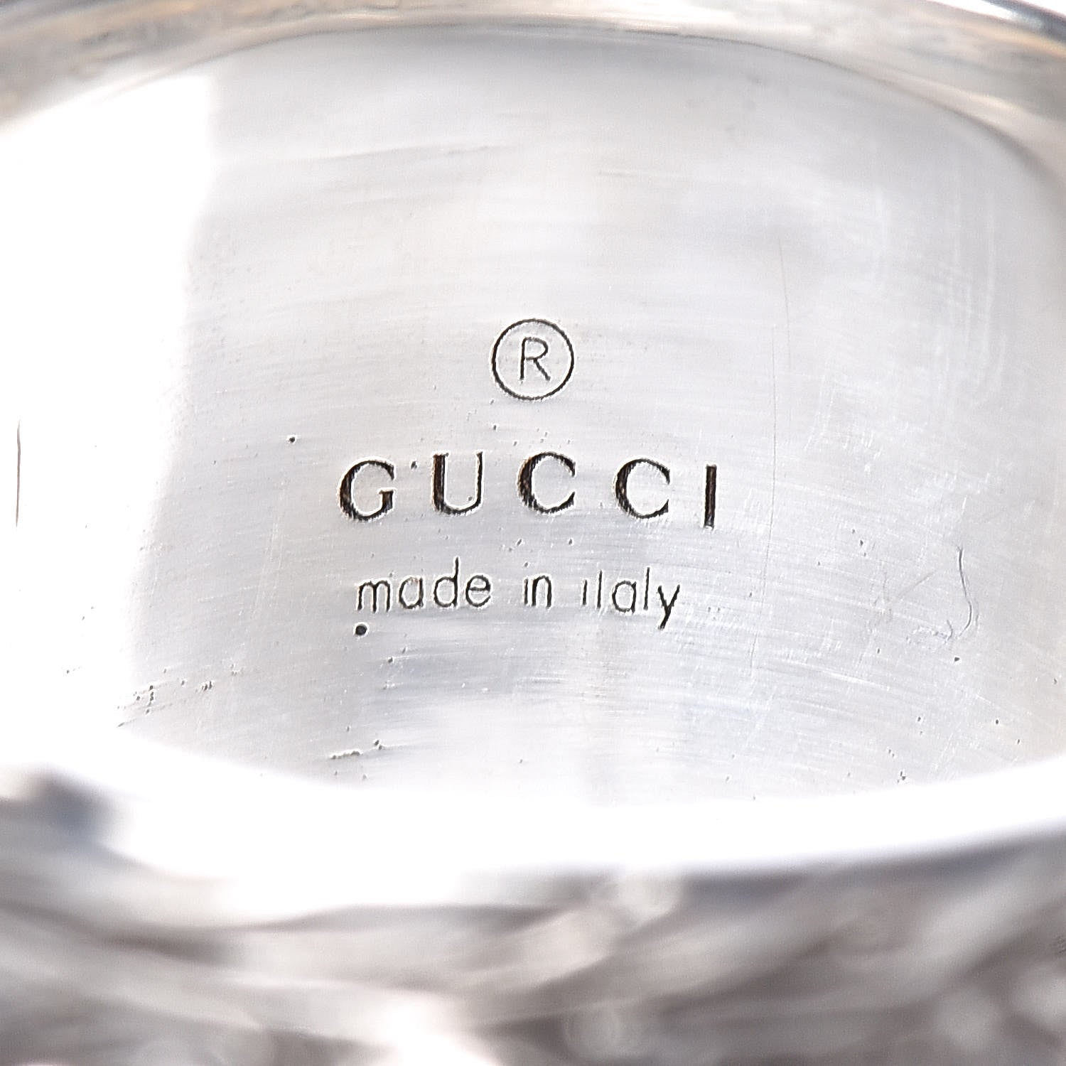 Gucci Sterling Silver Resin Feline Garden Ring Green 60 9 5 of 7