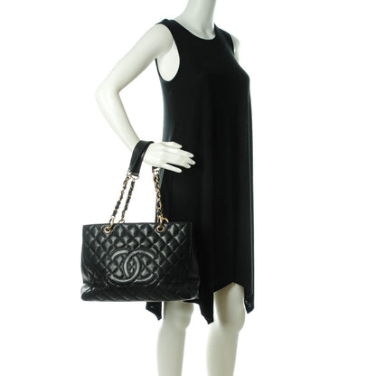 Chanel Caviar Quilted Grand Shopping Tote GST Black 2 of 8