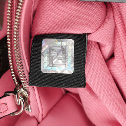 Fendi Vitello Elite Flamingo Petite 2Jours Tote Verde Prato Pink 10 of 10
