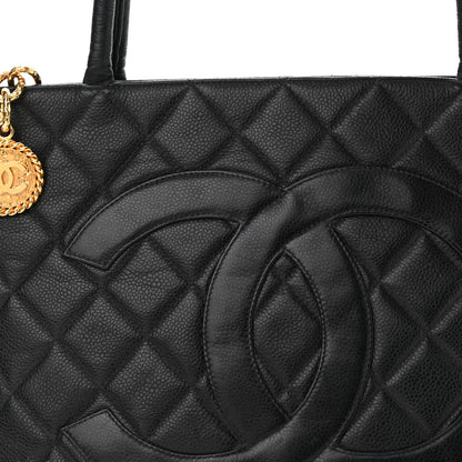 Chanel Caviar Quilted Medallion Tote Black 9 of 20