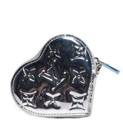 Louis Vuitton Monogram Miroir Heart Coin Purse Silver 1 of 7