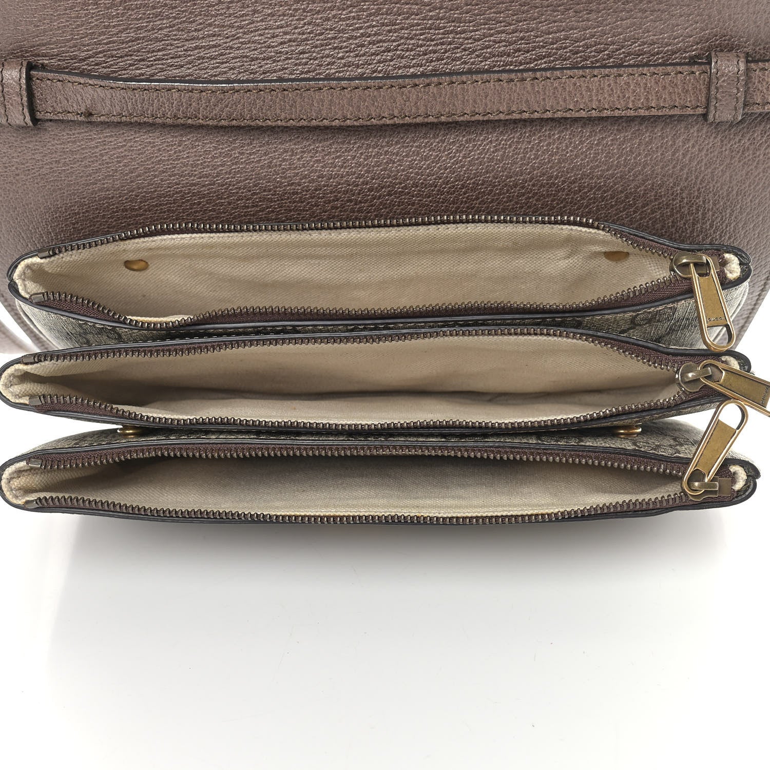 Gucci GG Supreme Monogram Web Ophidia Flap Messenger Bag Beige New Acero 5 of 8