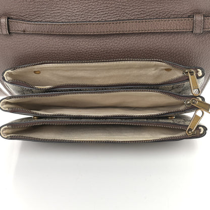 Gucci GG Supreme Monogram Web Ophidia Flap Messenger Bag Beige New Acero 5 of 8