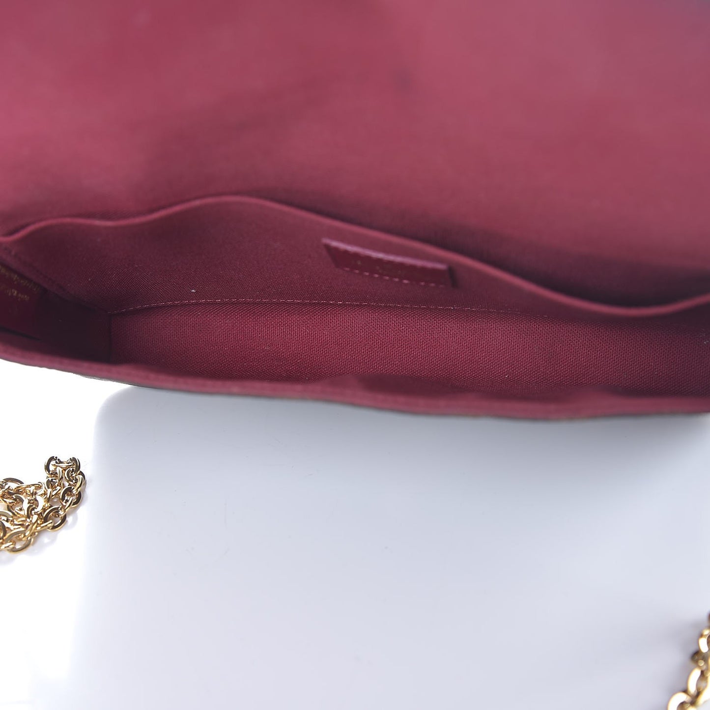 Monogram Pochette Felicie Chain Wallet Fuchsia