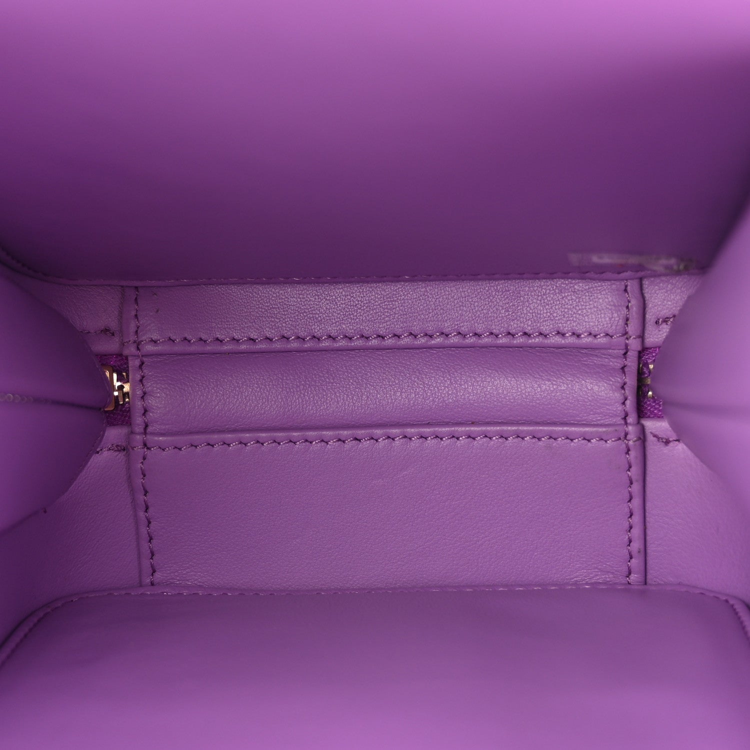 Chanel Caviar Quilted CC North South Filigree Vanity Case Purple 5 of 12