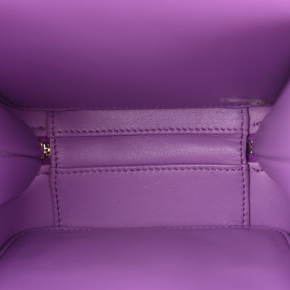 Chanel Caviar Quilted CC North South Filigree Vanity Case Purple 5 of 12