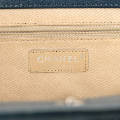 Chanel Caviar Quilted Timeless CC Shopping Tote Blue 6 of 16