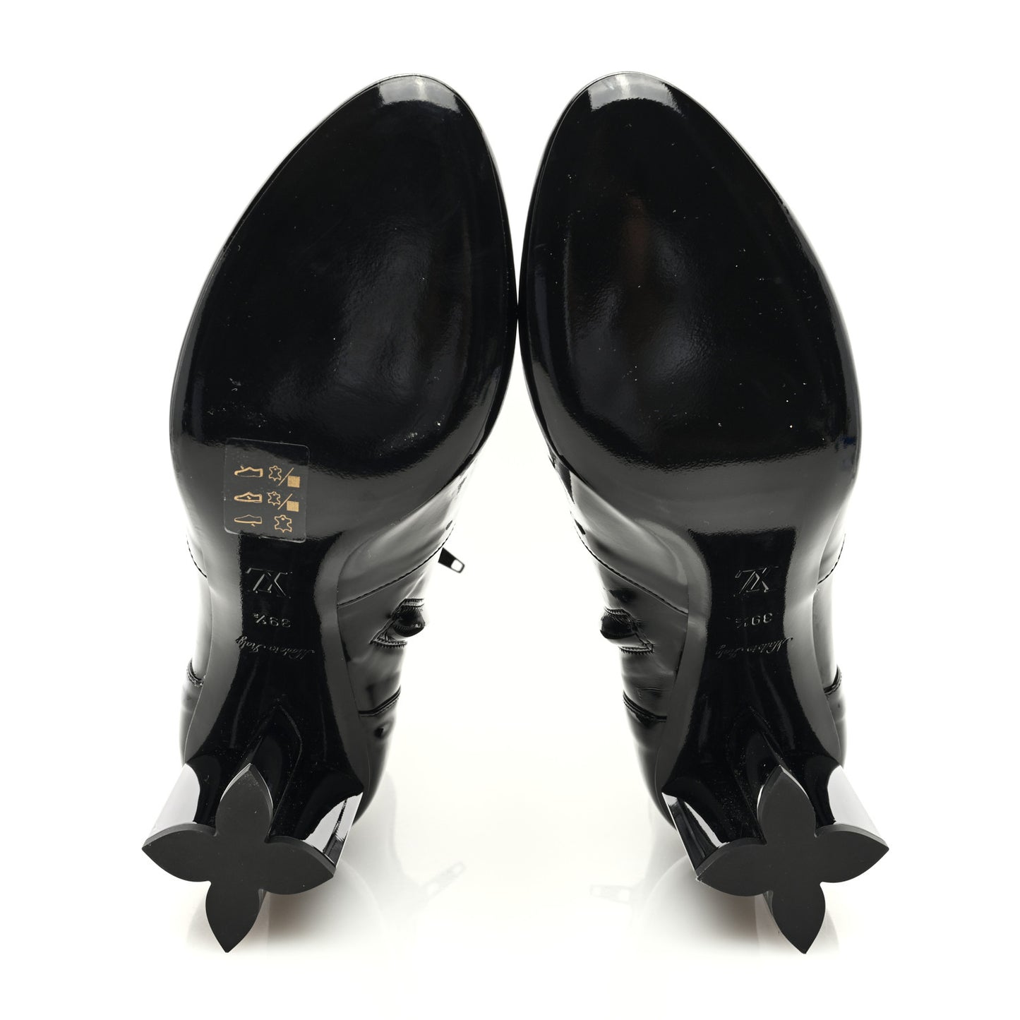 Patent Silhouette Ankle Boots 39.5 Black
