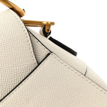Christian Dior Grained Calfskin Saddle Bag White 13 of 15