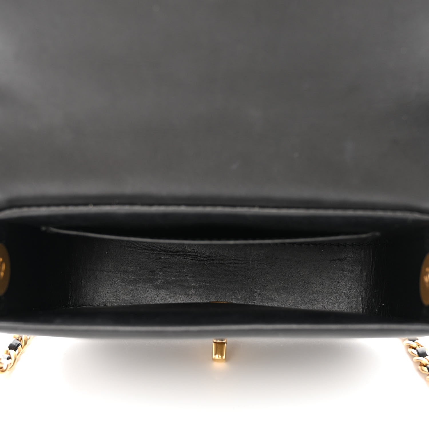 Chanel Calfskin Quilted Mini Nailed CC Flap Bag Black 5 of 13