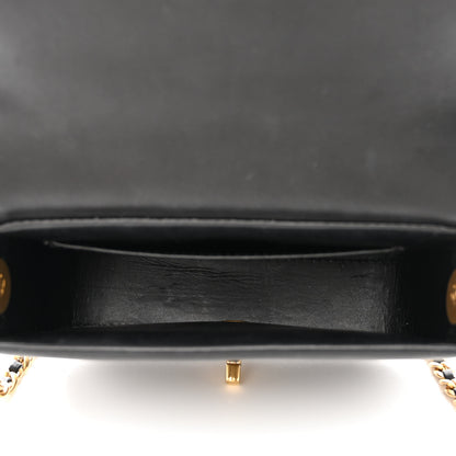 Chanel Calfskin Quilted Mini Nailed CC Flap Bag Black 5 of 13