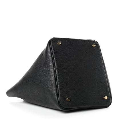Hermes Taurillon Clemence Picotin Lock 22 MM Black 3 of 4