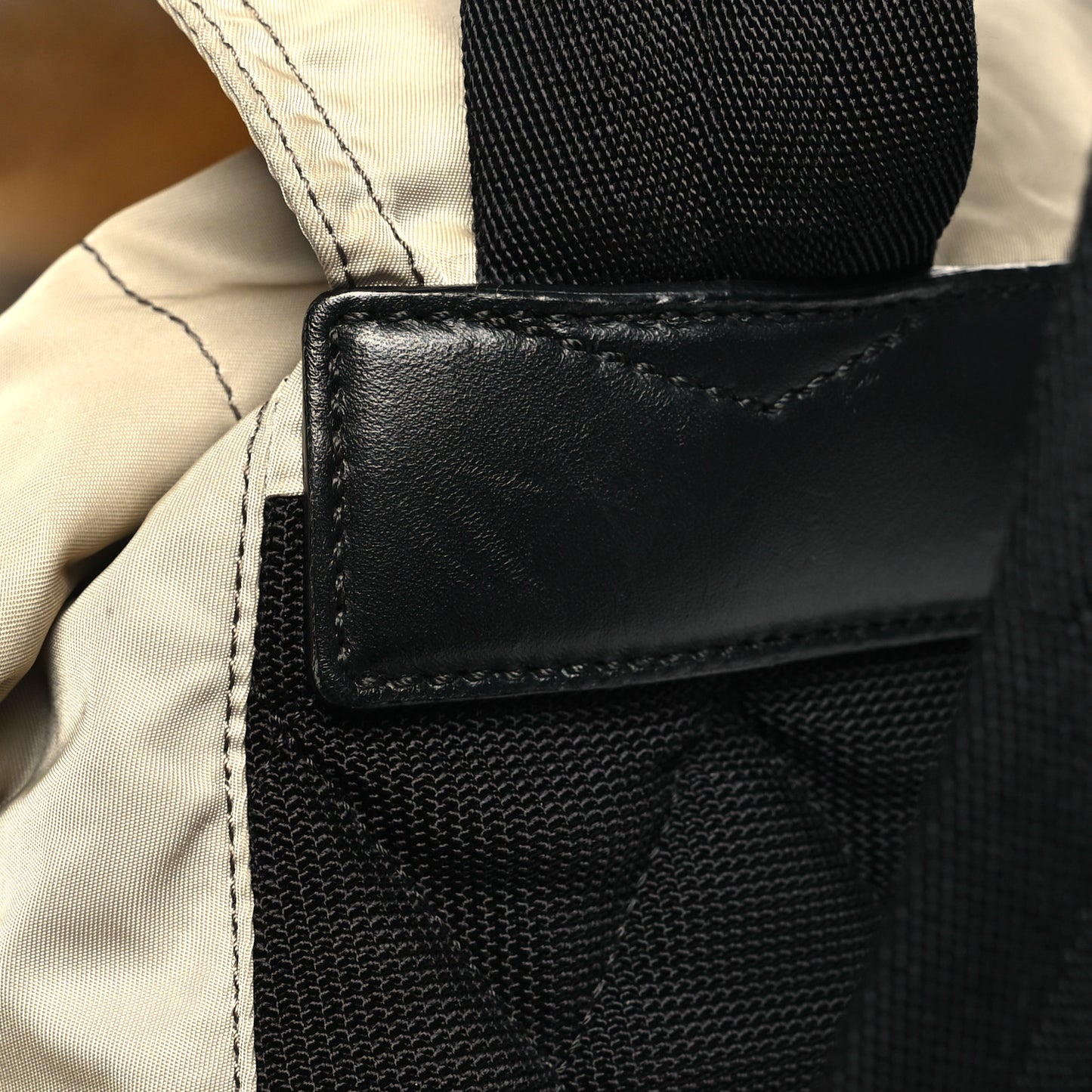 Nylon Medium Rucksack Backpack Beige