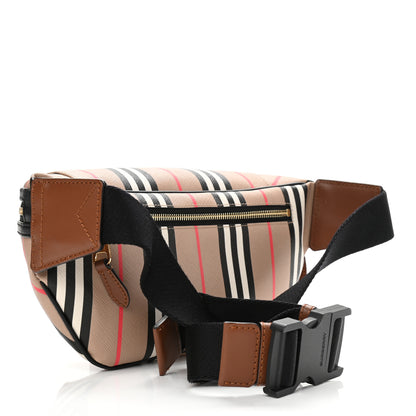 Burberry E-Canvas Icon Stripe Sonny Bum Bag Archive Beige 3 of 9