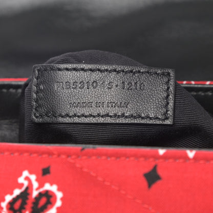 Saint Laurent Cotton Bandana Y Quilted Monogram Toy Loulou Crossbody Bag Red 8 of 11