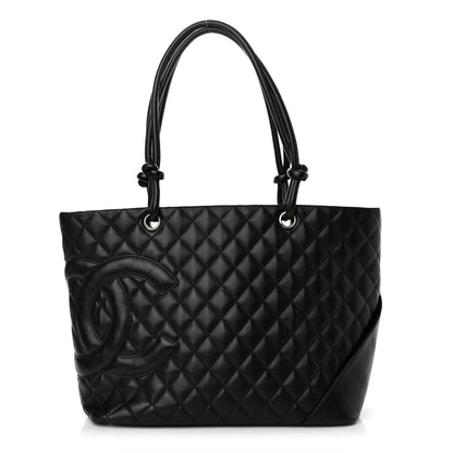 Chanel Calfskin Quilted Large Cambon Tote Black 1 of 15