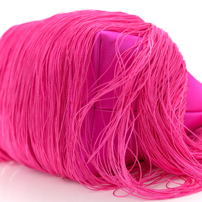 Jimmy Choo Satin Fringe Bon Bon Bag Fuchsia 9 of 11