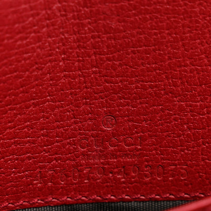 Gucci GG Supreme Monogram Web Queen Margaret Chain Wallet Red 6 of 12