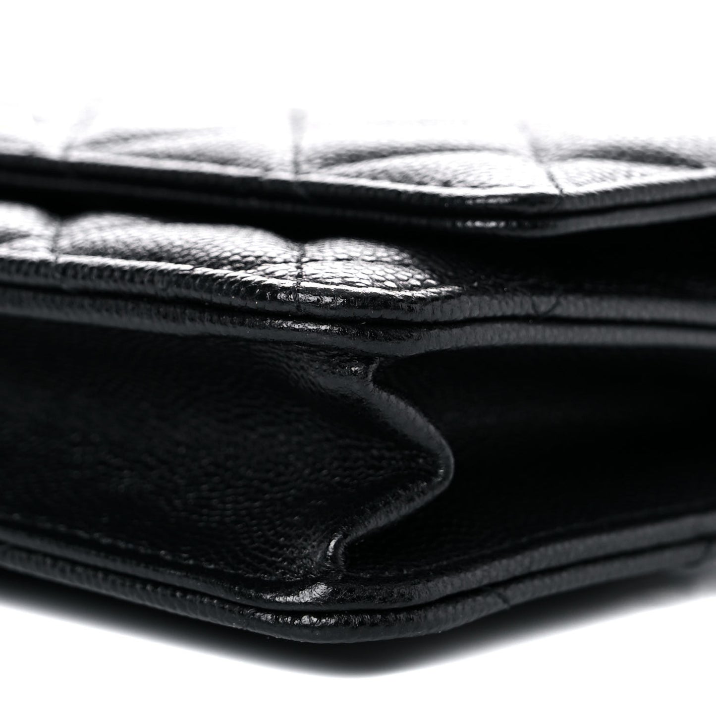 Caviar Quilted Bracelet On Chain Wallet On Chain WOC Black