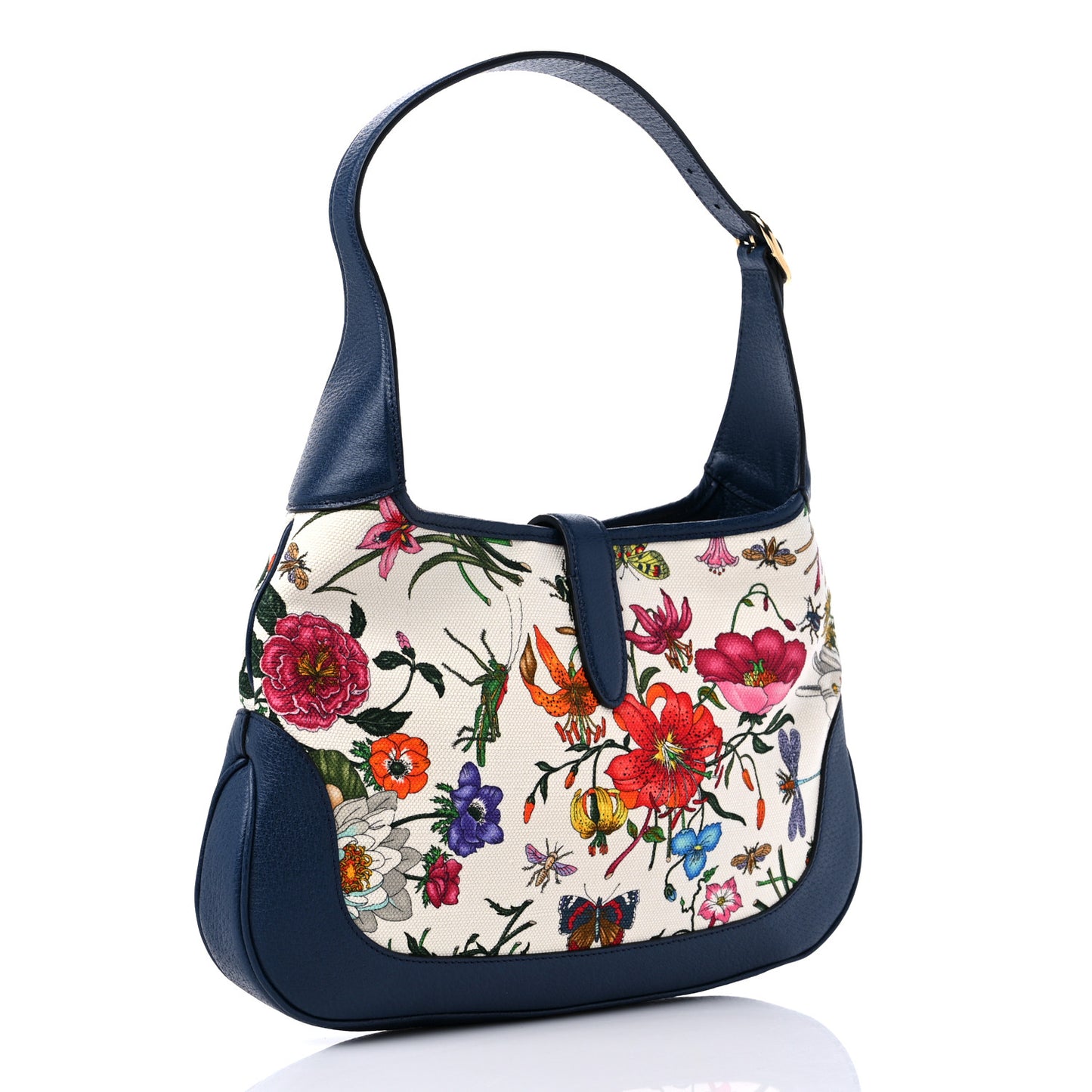 Canvas Flora Medium Jackie Hobo Blue Agata