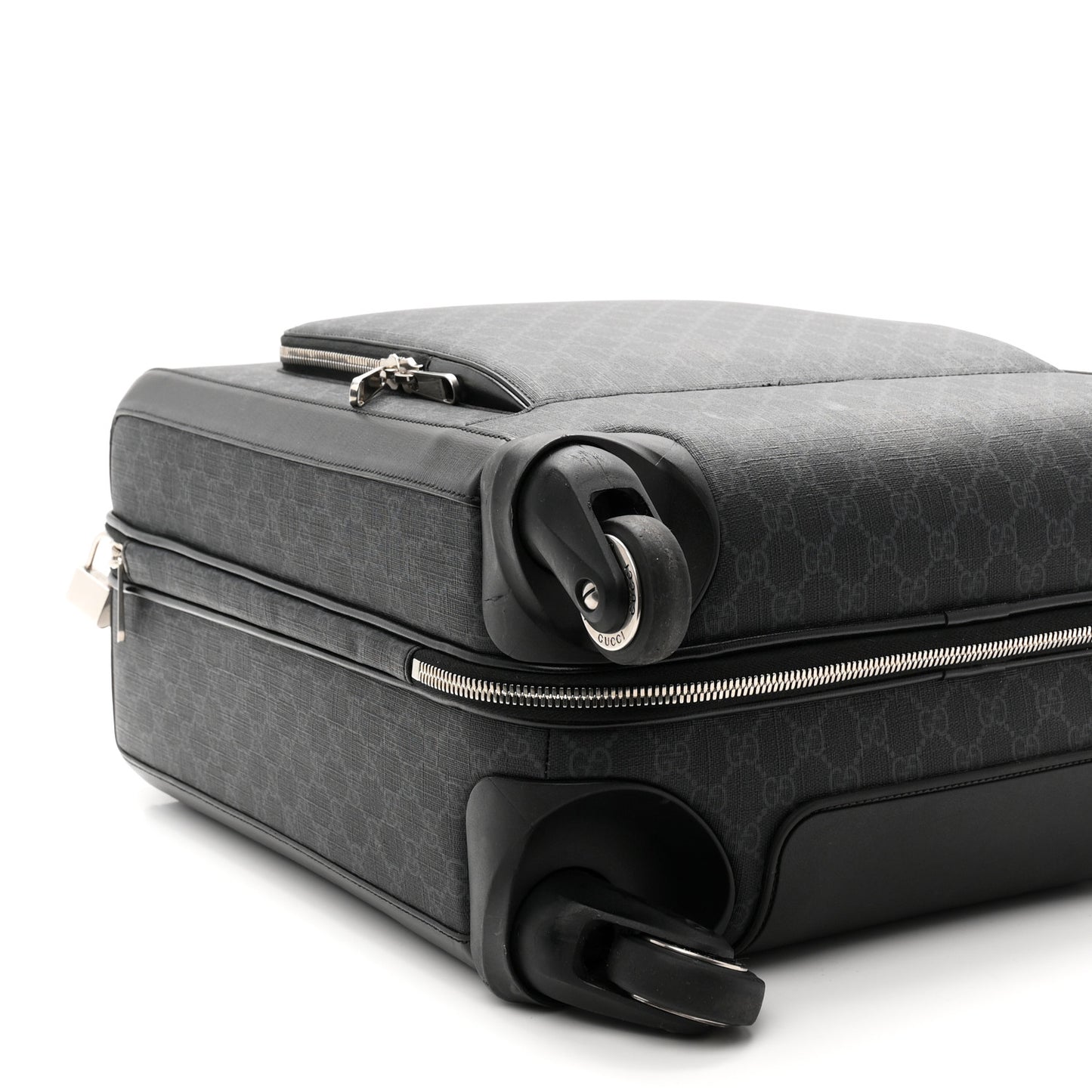 GG Supreme Monogram Calfskin Carry On Trolley Black