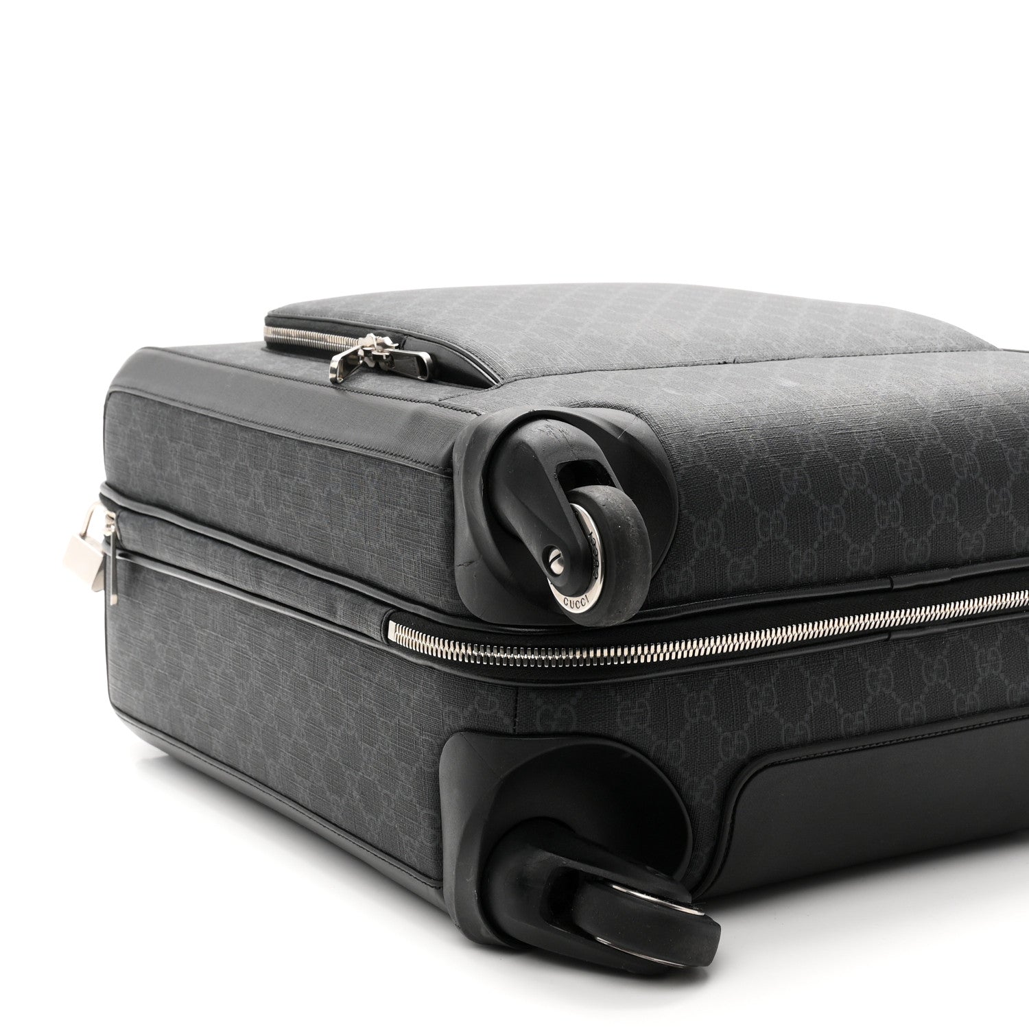 Gucci GG Supreme Monogram Calfskin Carry On Trolley Black 8 of 9