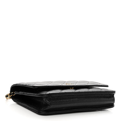 Chanel Caviar Quilted Wallet On Chain WOC Black 4 of 12