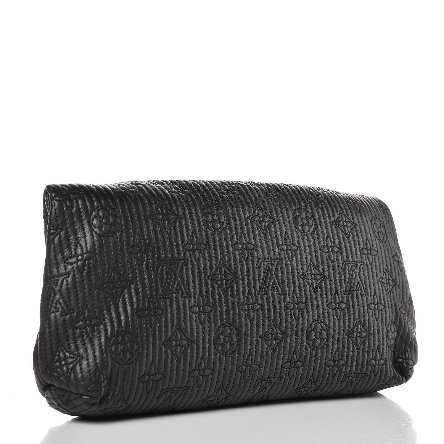 Louis Vuitton Calfskin Quilted Monogram Altair Clutch Black 3 of 7