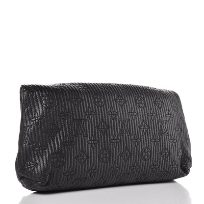 Louis Vuitton Calfskin Quilted Monogram Altair Clutch Black 3 of 7