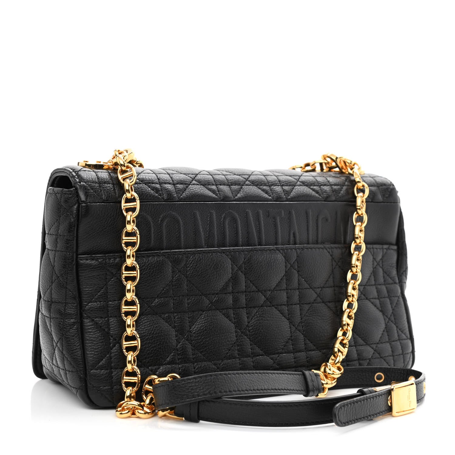 Christian Dior Calfskin Cannage Medium Caro Bag Black 3 of 10