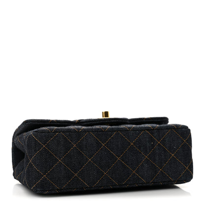Chanel Denim Quilted Mini Rectangular Flap Dark Blue 4 of 11