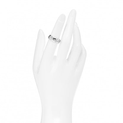 Gucci 18K White Gold Diamond 6mm Icon Band Ring 52 6 2 of 5