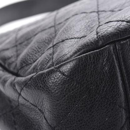 Chanel Glazed Calfskin On The Road Hobo Black 12 of 14